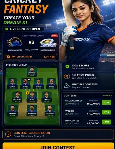 HPlay22 (h Play22) fantasy cricket & matchday visual 3